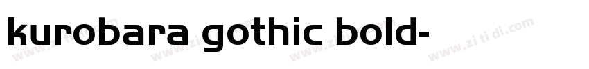 kurobara gothic bold字体转换